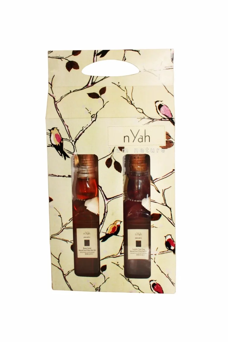 Nyah Large Birdie Gift Shower Gels – 2 × 190 ml, Illustrated Birdie-themed carton with two visible shower-gel bottles.