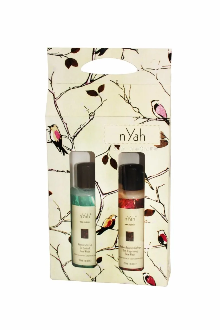 Nyah Large Birdie Gift Face Wash – 2 × 210 ml, Illustrated Birdie-themed carton with two visible bottles.